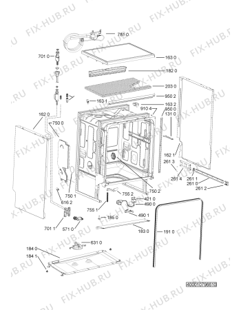 Взрыв-схема посудомоечной машины Bauknecht GSF 61415 A++ TR - Схема узла