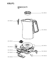 Схема №1 BW501C31/7Y с изображением Корпусная деталь для электрочайника Krups SS-200414