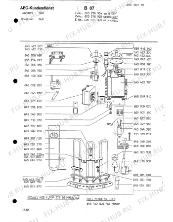 Схема №7 LAV565 с изображением Затычка Aeg 8996450409603