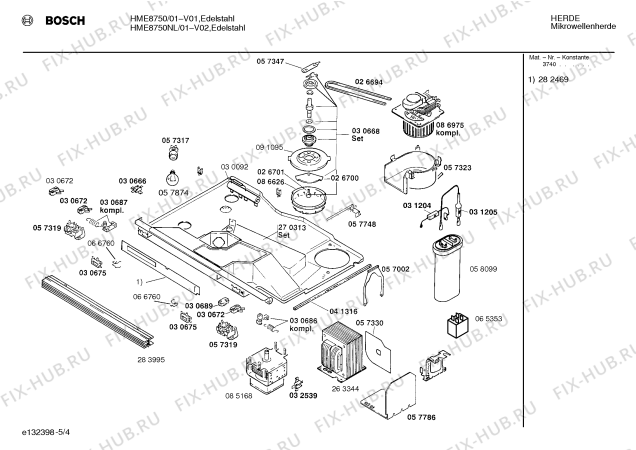 Схема №5 HME8750NL с изображением Панель управления для свч печи Bosch 00299962