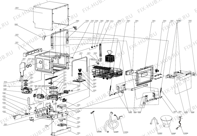 Схема №1 KS6111TT (316960, WQP6-3202FS11) с изображением Панель для посудомоечной машины Gorenje 307248