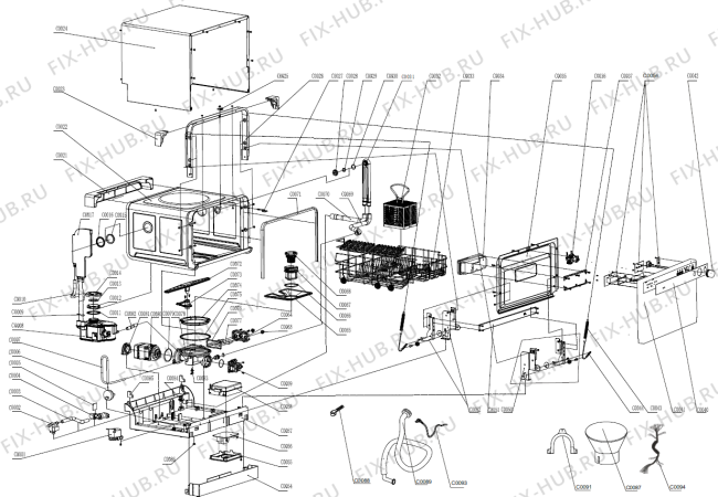 Схема №1 KS6111TT (316960, WQP6-3202FS11) с изображением Всякое для посудомойки Gorenje 307211