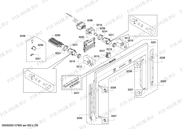 Взрыв-схема плиты (духовки) Siemens HB33CB550 - Схема узла 02