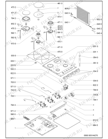 Схема №1 AKM261 IX с изображением Шланг для плиты (духовки) Whirlpool 481253048711