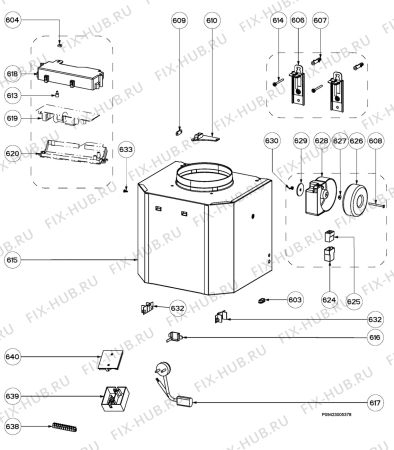 Взрыв-схема вытяжки Electrolux EFCR953U - Схема узла Section 3