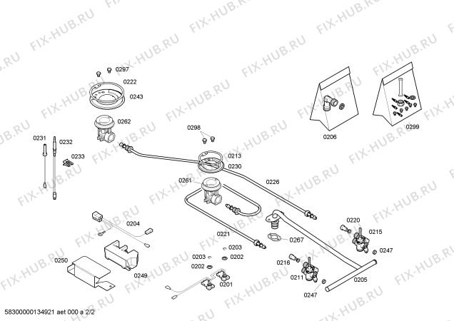 Взрыв-схема плиты (духовки) Bosch PRB326B90N ENC.PRA326B90N 2G C30F IH5-G BOSCH - Схема узла 02