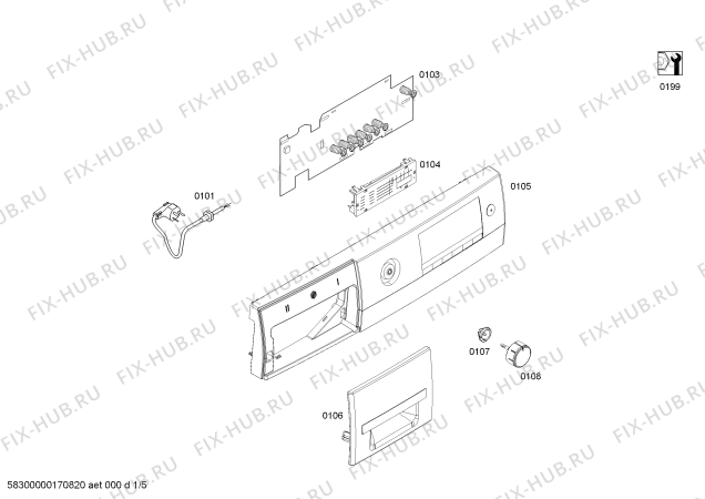 Схема №5 WAS28461AU Bosch Avantixx с изображением Кабель для стиральной машины Siemens 00629163