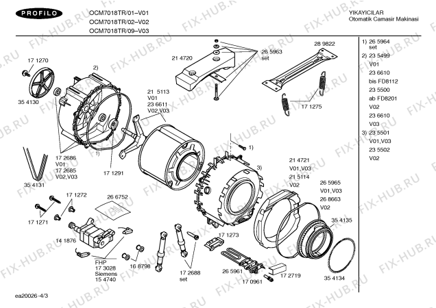 Схема №4 OCM7018TR Eurowasher PRF с изображением Таблица программ для стиральной машины Bosch 00523949