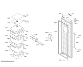 Схема №3 GSN36BI3P Bosch с изображением Дверь морозильной камеры для холодильной камеры Bosch 00717995
