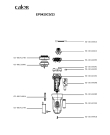 Схема №1 EP9480C0/23 с изображением Элемент корпуса для бритвы (эпилятора) Calor CS-00144391