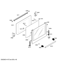 Схема №6 HEN301E1S с изображением Фронтальное стекло для электропечи Bosch 00248723