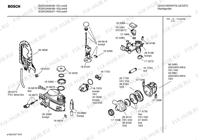 Схема №5 SGS43A52EU с изображением Краткая инструкция для посудомойки Bosch 00582581