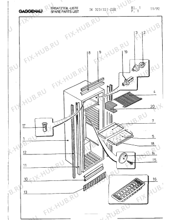 Взрыв-схема холодильника Gaggenau IK323028 - Схема узла 02