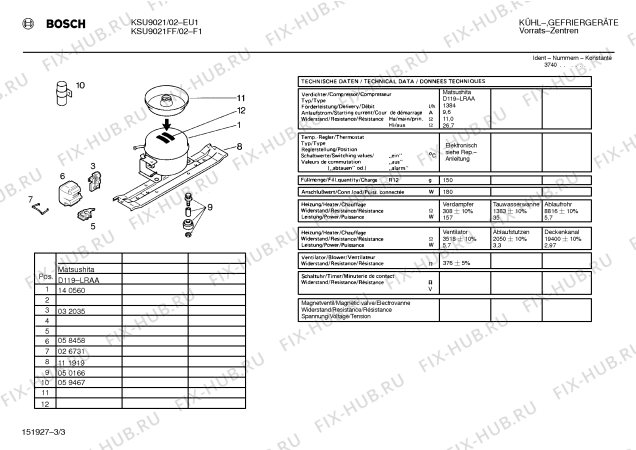 Схема №3 KSU9031 с изображением Столешница для холодильной камеры Bosch 00209221