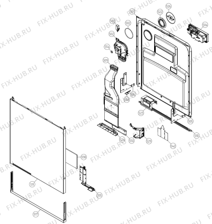 Взрыв-схема посудомоечной машины Gorenje GDV651X (316948, DW70.3) - Схема узла 05