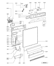Схема №2 GSFK 1482 WS с изображением Обшивка для посудомойки Whirlpool 481245372084
