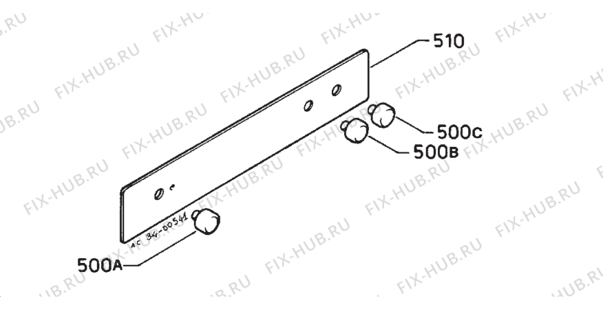 Взрыв-схема плиты (духовки) Zanussi ZE80I - Схема узла Command panel 037