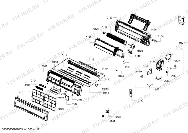 Схема №1 P3ZMI24750 с изображением Дисплейный модуль для сплит-системы Siemens 00651723