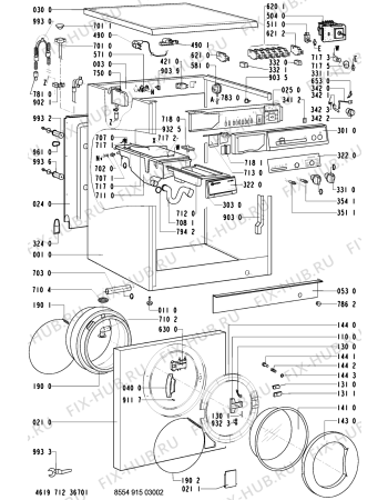 Схема №2 WA ADORINA S ADORINA S с изображением Обшивка для стиральной машины Whirlpool 481245219526