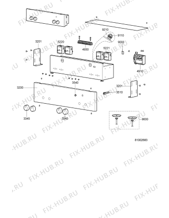 Схема №1 SR 6482 WS с изображением Панель для духового шкафа Whirlpool 481245249664