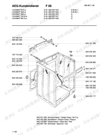 Взрыв-схема стиральной машины Aeg LAVC918 W - Схема узла Housing 001