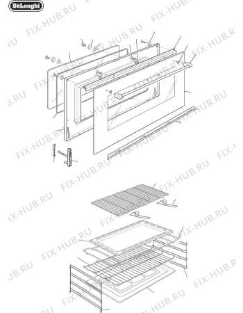 Схема №5 DEF905GW1X1 с изображением Модуль (плата управления) для духового шкафа DELONGHI 35M9102LD1