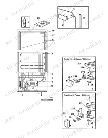 Взрыв-схема холодильника Zanussi ZC390R3 - Схема узла C10 Cold, users manual