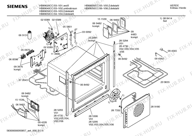 Схема №7 HB89040CC с изображением Инструкция по эксплуатации для плиты (духовки) Siemens 00519871