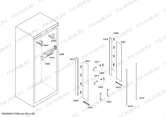 Схема №6 K7076X0 с изображением Поднос для холодильника Bosch 00479921