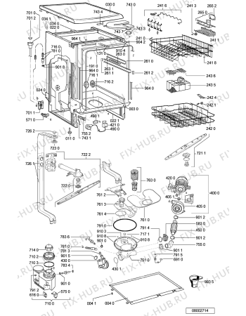 Схема №2 C 424 BL с изображением Панель для посудомойки Whirlpool 481245372155