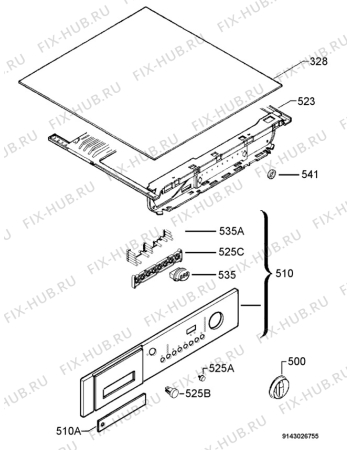 Взрыв-схема стиральной машины Zanussi ZJD12191 - Схема узла Command panel 037