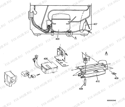 Взрыв-схема холодильника Privileg 099545_4887 - Схема узла Cooling system 017