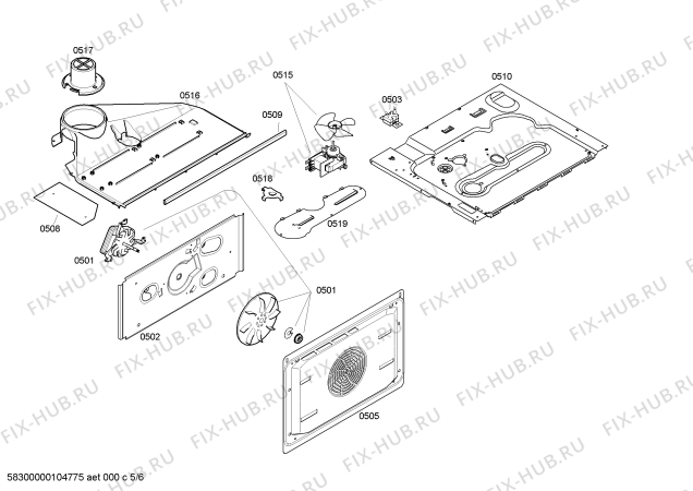Схема №6 E1972B1 с изображением Кнопка для плиты (духовки) Bosch 00424446