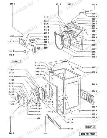 Схема №4 AWG 221/AL с изображением Шуруп Whirlpool 481950218184