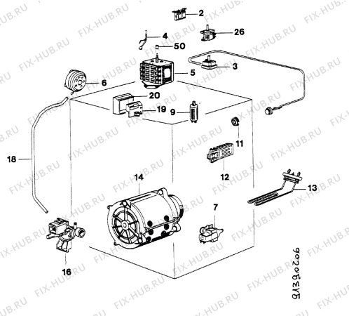 Взрыв-схема стиральной машины Zoppas PS8T - Схема узла Section 5
