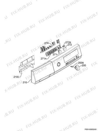 Схема №6 L50460FL с изображением Обшивка для стиралки Aeg 8075221047