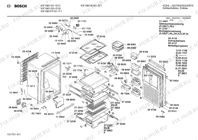 Схема №2 KIF2001FF с изображением Контейнер для холодильника Bosch 00272822