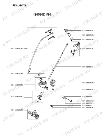 Схема №1 IS6520U1/90 с изображением Труба для электроутюга Rowenta CS-41938290
