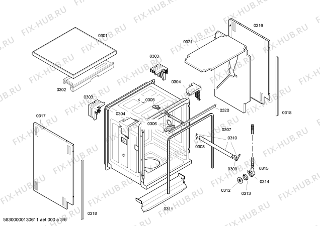 Схема №4 DGS4302 с изображением Панель управления для посудомойки Bosch 00668657