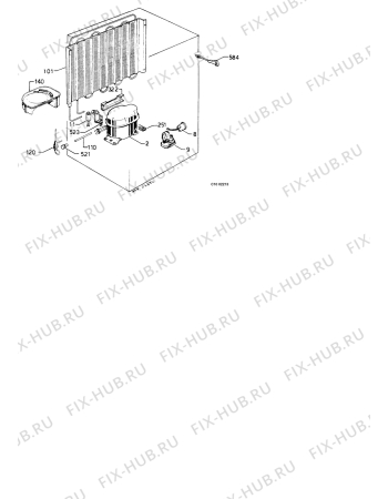 Взрыв-схема холодильника Zanussi ZFC1605S - Схема узла Functional parts