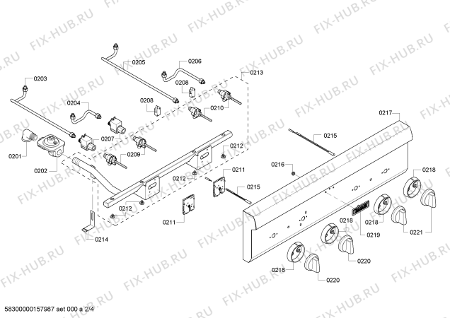 Схема №4 PCG304G с изображением Коллектор для духового шкафа Bosch 00683743