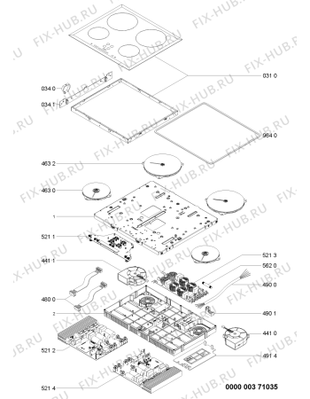 Схема №1 ACM 743/BA с изображением Затычка для электропечи Whirlpool 480121102985