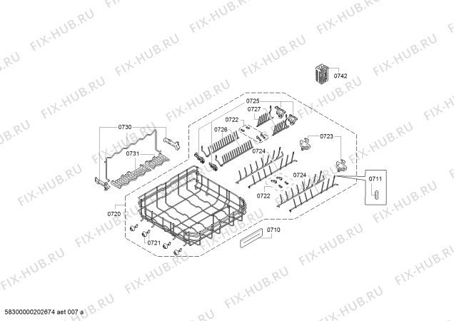 Взрыв-схема посудомоечной машины Bosch SMI88TS01W Active Water Eco² - Схема узла 08