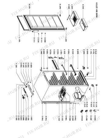 Схема №1 MSG 171 с изображением Корпусная деталь для холодильной камеры Whirlpool 481244228086