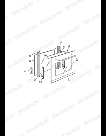 Взрыв-схема плиты (духовки) DELONGHI DEMX965B - Схема узла 3