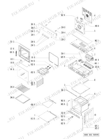 Схема №1 ESN 3483/BR с изображением Кнопка для духового шкафа Whirlpool 481941129292