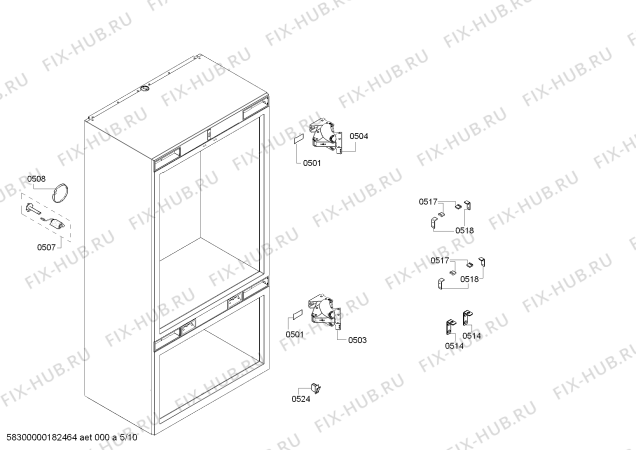 Схема №9 T30BB810SS с изображением Профилированная полоса для холодильника Bosch 00688511