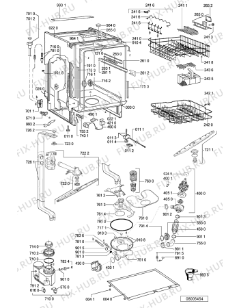 Схема №2 ADP 4546 AL с изображением Обшивка для электропосудомоечной машины Whirlpool 481245373371