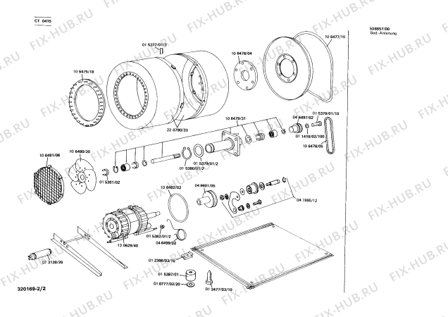 Схема №1 CT0415 CT415 с изображением Решетка для электровытяжки Bosch 00106470