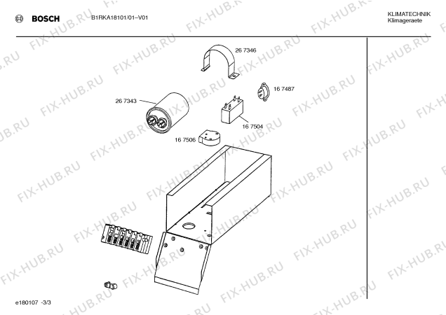 Взрыв-схема кондиционера Bosch B1RKA18101 BOSCH - Схема узла 03